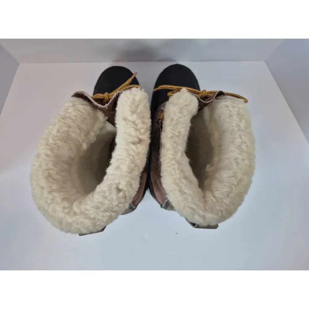 Sorel Kaufman Mens Tan Insulated Winter Snow Boots 10